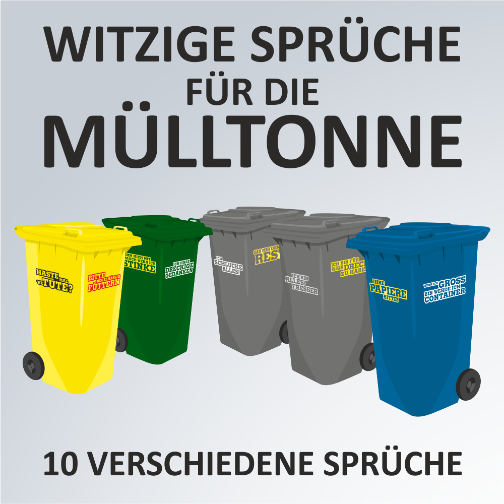 Autoaufkleber MülltonnenSticker "Nimm mich mit auch wenn ich stinke"